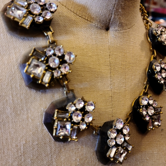 Art Deco inspired Rhinestone Necklace - Picture 2 of 3